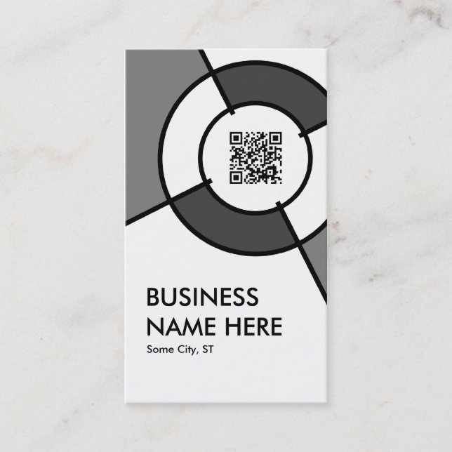 QR code target Business Card (Front)