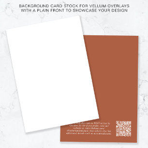 QR Code Terracotta Background For Vellum Overlay Invitation