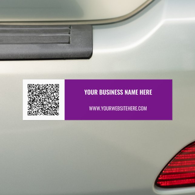 QR Code Text Business Promotional Bumper Sticker (On Car)