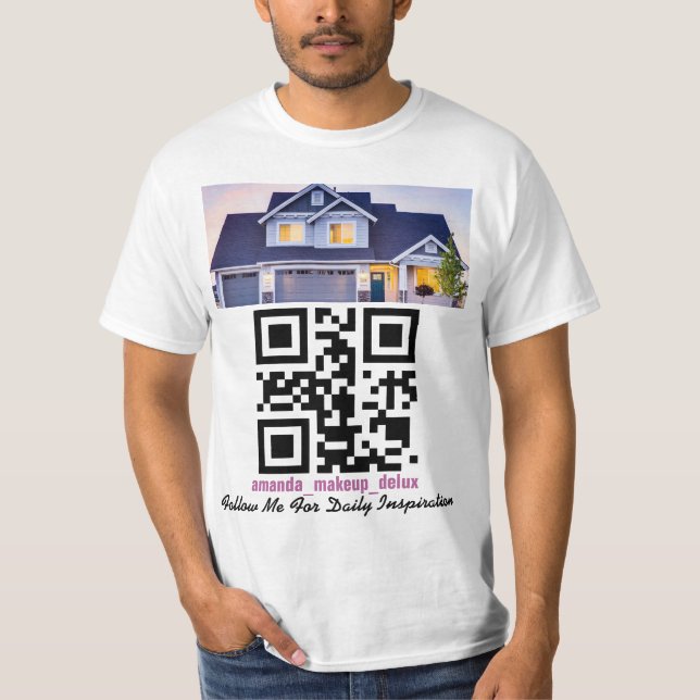 QR code, text photo or logo T-Shirt (Front)