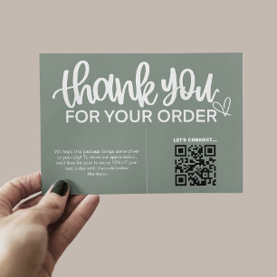 QR Code Thank For Your Purchase Package Insert