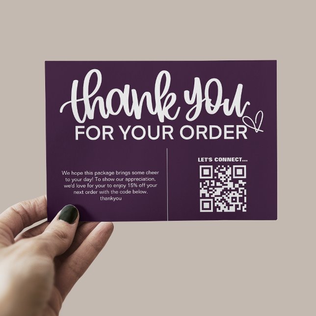 QR Code Thank For Your Purchase Package Insert (Creator Uploaded)