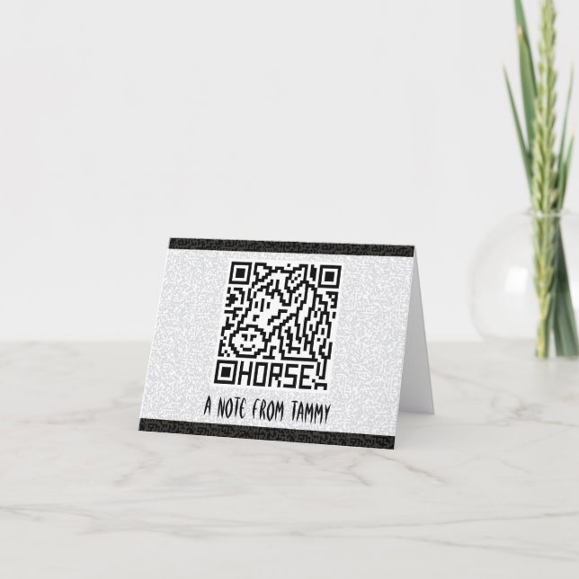 QR Code the Horse Holiday Card (Front)