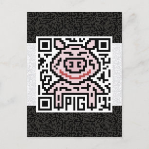 QR Code the Pig Postcard