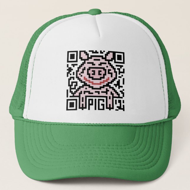 QR Code the Pig Trucker Hat (Front)