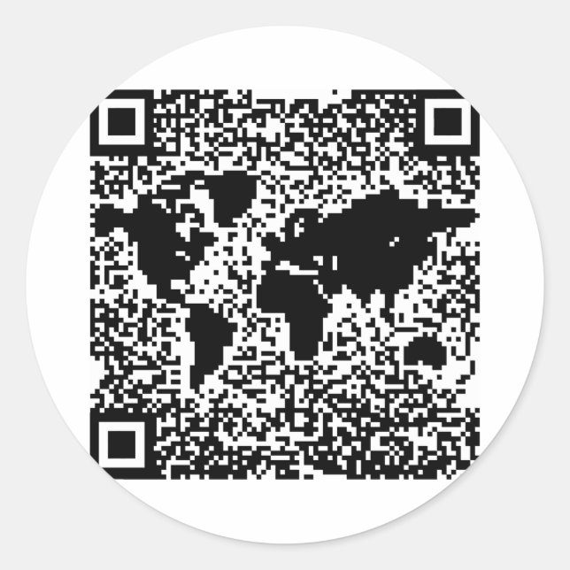 QR Code - The World Classic Round Sticker (Front)