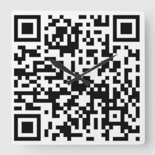 QR code - time is but a concept man imagination Square Wall Clock