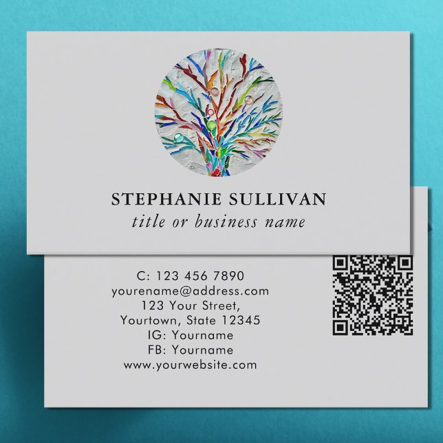 QR Code Tree Professional Business Card (Creator Uploaded)