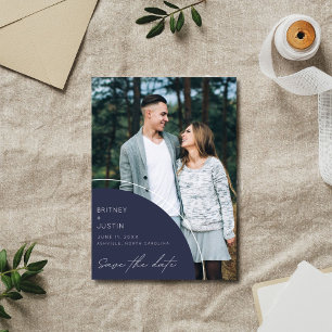 QR Code Two Photo Modern Wedding  Save The Date