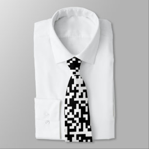 QR Code Unique Your Own Design Tie Custom Colours