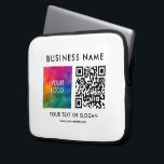 QR Code Upload Business Logo Here Stylish Template Laptop Sleeve<br><div class="desc">Custom Stylish Template Business Company Corporate Logo Name Here QR Code Elegant Modern Promotional Electronics Bags / Tablet & Laptop Cases / Laptop Sleeves / Neoprene Laptop Sleeve 10 inch.</div>