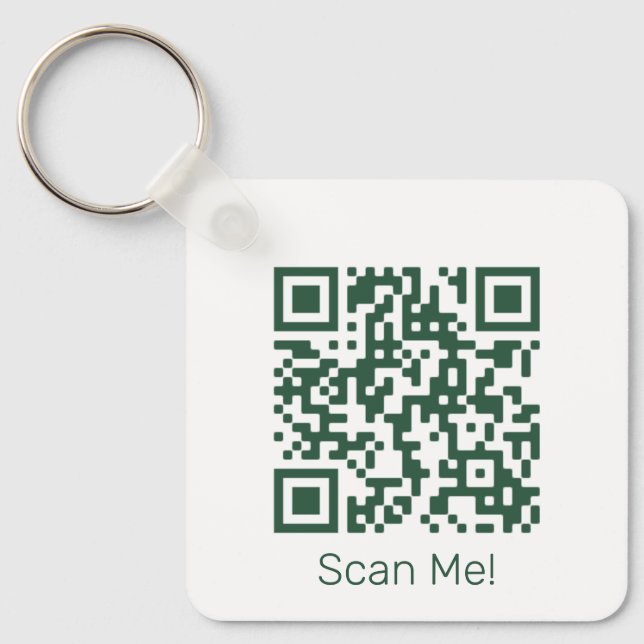 QR Code - Upload Your Own QR Code Keychain (Front)