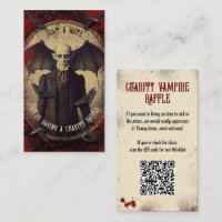 QR Code Vampire Raffle Vintage Dracula's Halloween