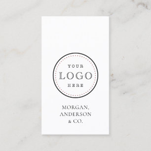 QR Code Vertical Minimal Logo  Business Card