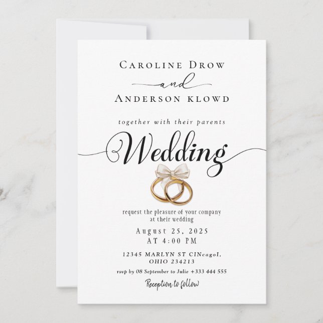 QR Code Video Wedding Invitation (Front)