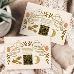 QR Code Vintage Gold Mystical Botanical Wedding Enclosure Card<br><div class="desc">Introducing our Vintage Gold Mystical Botanical Wedding Enclosure Card, featuring a modern twist with a QR code for added convenience and elegance. Infused with the allure of vintage aesthetics and the mystical charm of botanical elements, this enclosure card boasts delicate floral motifs and intricate patterns, all adorned with rich golden...</div>