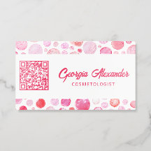 QR Code Watercolor Cosmetologist Beauty