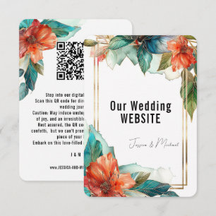 QR code  + website Hibiscus Serenade Paradise Enclosure Card