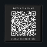 QR Code Website Link Black Simple Business  Magnet<br><div class="desc">Create your own custom business magnet with a QR code website link. For more advanced customisation of this design,  please click the BLUE DESIGN TOOL BUTTON.</div>