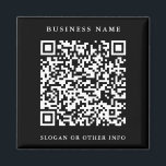 QR Code Website Link Black Simple Business  Magnet<br><div class="desc">Create your own custom business magnet with a QR code website link. For more advanced customisation of this design,  please click the BLUE DESIGN TOOL BUTTON.</div>