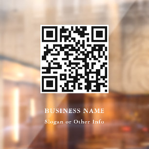 QR Code Website Link White Script Business