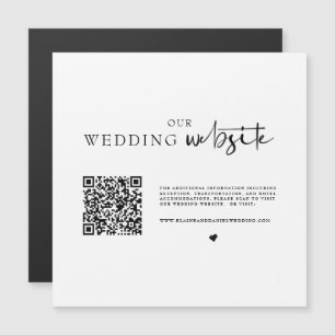 QR Code Wedding Details Magnetic Enclosure Card