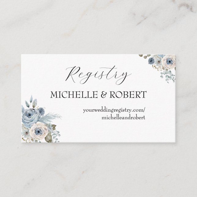 QR Code Wedding Registry Enclosure Card  (Front)