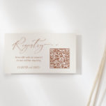 QR Code Wedding Registry Neutral Minimalist Boho Enclosure Card<br><div class="desc">Complement your wedding stationery with the QR Code Wedding Registry Enclosure Card, seamlessly blending minimalist and boho elements. Customise it to match your wedding theme, and ensure your guests can effortlessly explore and contribute to your registry. The neutral tones create a timeless design, making it suitable for various aesthetics. Enhance...</div>