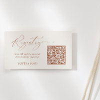 QR Code Wedding Registry Neutral Minimalist Boho