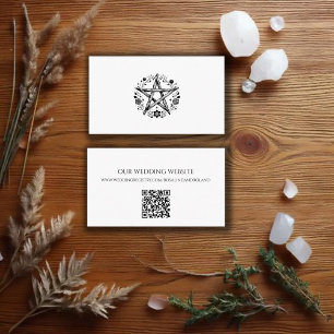 QR Code Wedding Registry Romantic Pagan Wicca  Enclosure Card