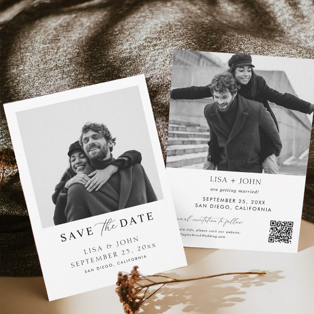 Qr Code Wedding Save the Date Photo  Invitation (Creator Uploaded)