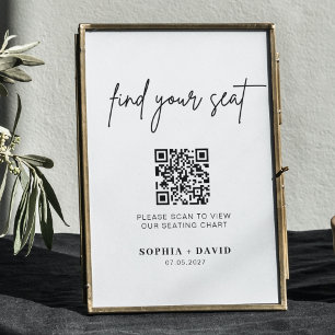 QR code wedding seating chart find your seat