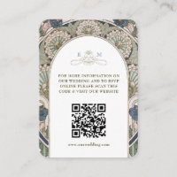 QR Code Wedding Website Info Art Nouveau