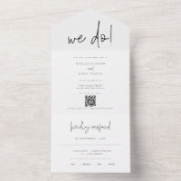 QR Code Whimsical Modern Photo We Do Wedding