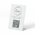 QR Code White Menu Logo Modern Restaurant