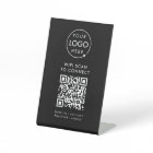 QR Code Wifi | Black Business Logo Scan to Connect