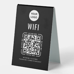 QR Code Wifi   Business Logo Scan to Connect 