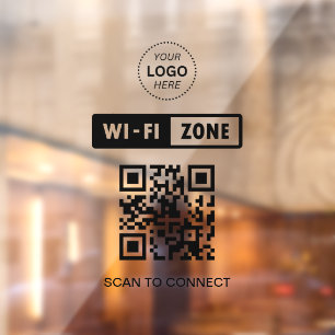 QR Code Wifi Business Logo Scan to Connect