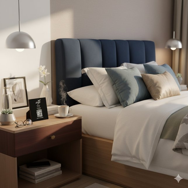 QR Code Wifi Internet Password Black Plaque (Creator Uploaded)