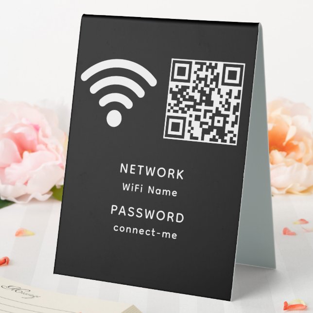 QR Code Wifi Password and Network Personalised  (In SItu (Wedding))