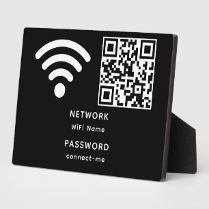 QR Code Wifi Password and Network Personalised  Plaque