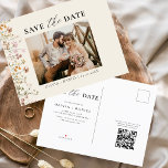 QR Code Wildflower Floral Wedding Announcement Postcard<br><div class="desc">Announce your special day with our QR Code Wildflower Floral Wedding Save the Date! Featuring a beautiful wildflower design, this elegant card blends rustic charm with modern convenience. The included QR code directs guests to your wedding website for easy access to details and RSVPs. Crafted with high-quality materials, it’s both...</div>