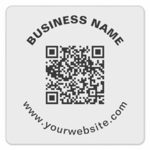 QR Code with Business Name Bold Circular Text
