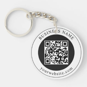 QR Code with Business Name Editable Key Ring