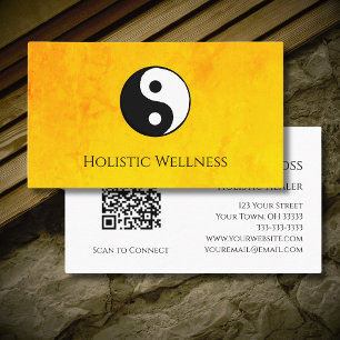 QR code Yin Yang Gold Holistic Wellness  Business Card