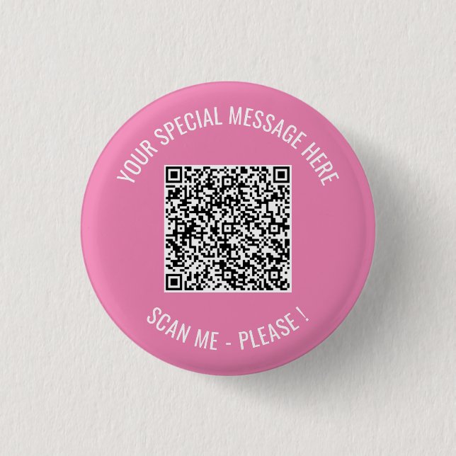 QR Code Your Special Message Surprise Gift Button (Front)