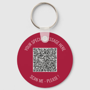 QR Code Your Special Message Surprise Keychain