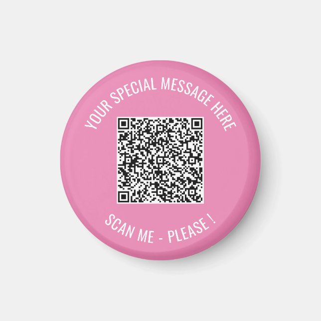 QR Code Your Special Message Surprise Magnet Gift (Front)