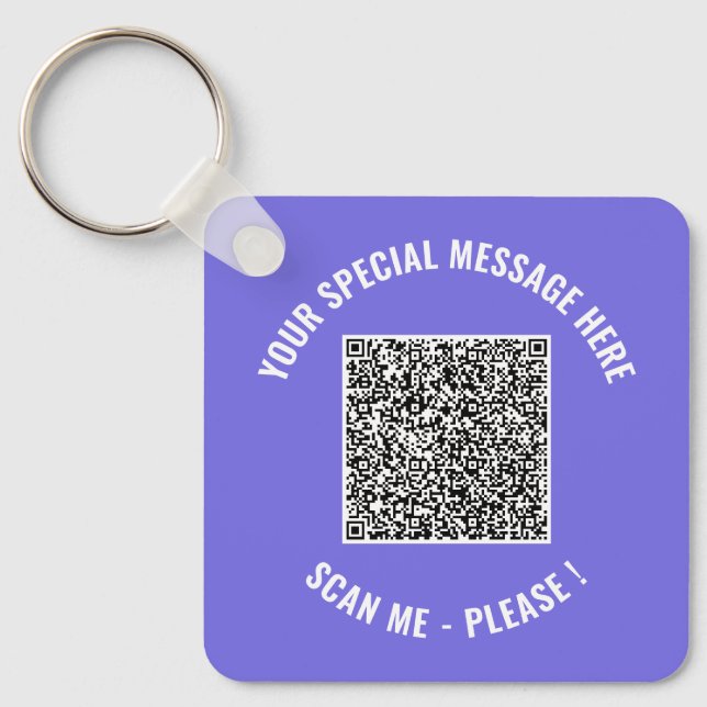 QR Code Your Special Surprise Info Keychain Gift  (Front)