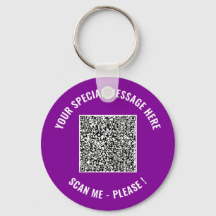 QR Code Your Special Text Surprise Gift Keychain
